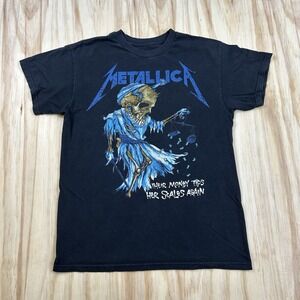 Metallica Pushead Their Money Tips Her Scales Again Black T Shirt Adult M